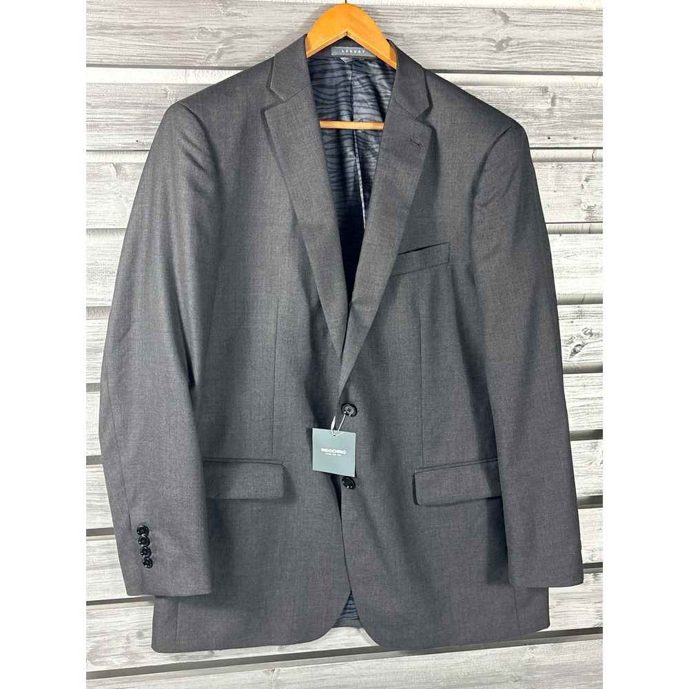 NEW Indochino Wool Cashmere Luxury Blazer Mens 46 Suit Jacket Gray Newbury